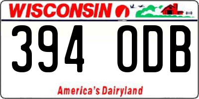 WI license plate 394ODB