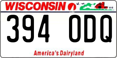 WI license plate 394ODQ