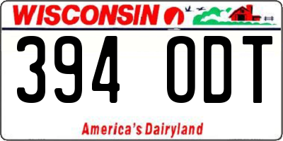 WI license plate 394ODT