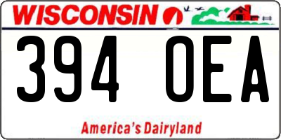 WI license plate 394OEA