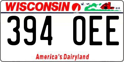 WI license plate 394OEE