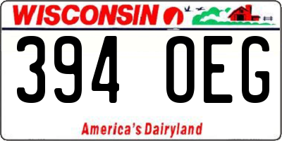 WI license plate 394OEG