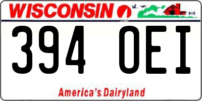 WI license plate 394OEI