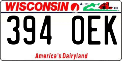 WI license plate 394OEK