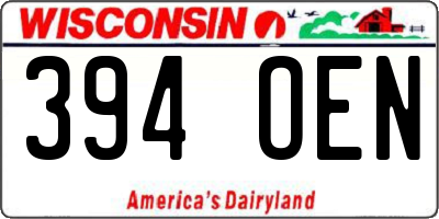 WI license plate 394OEN
