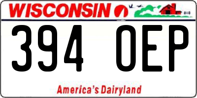 WI license plate 394OEP