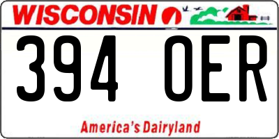 WI license plate 394OER