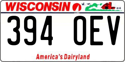WI license plate 394OEV
