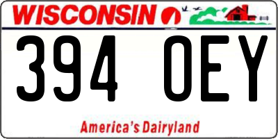 WI license plate 394OEY