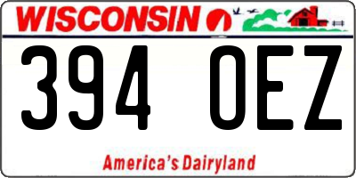 WI license plate 394OEZ