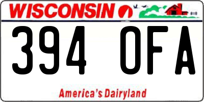 WI license plate 394OFA