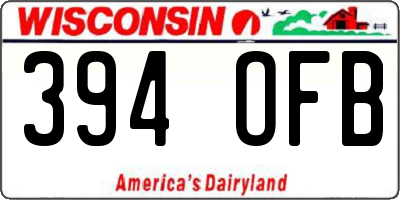 WI license plate 394OFB