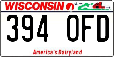 WI license plate 394OFD