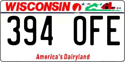 WI license plate 394OFE