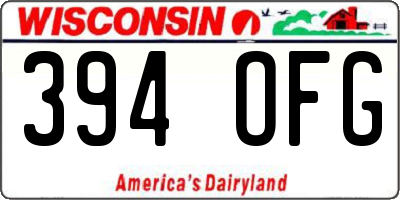 WI license plate 394OFG