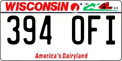 WI license plate 394OFI