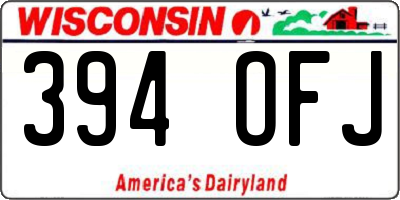 WI license plate 394OFJ