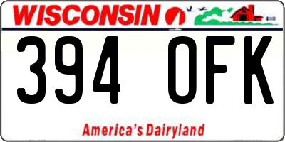 WI license plate 394OFK