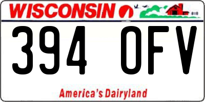 WI license plate 394OFV