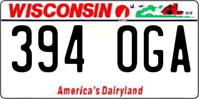 WI license plate 394OGA