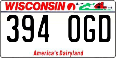 WI license plate 394OGD