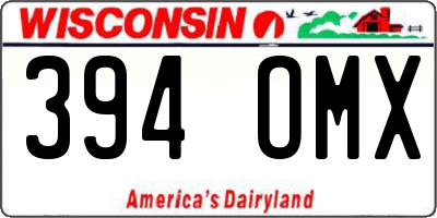 WI license plate 394OMX