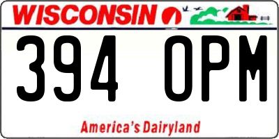 WI license plate 394OPM