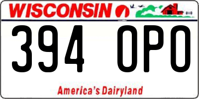 WI license plate 394OPO