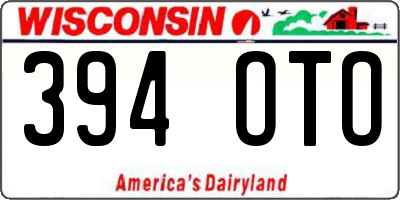 WI license plate 394OTO