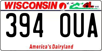 WI license plate 394OUA