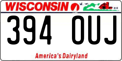 WI license plate 394OUJ
