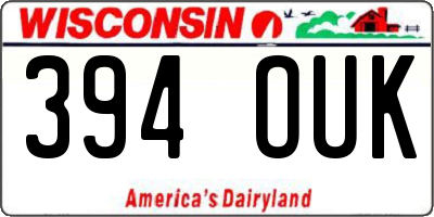 WI license plate 394OUK