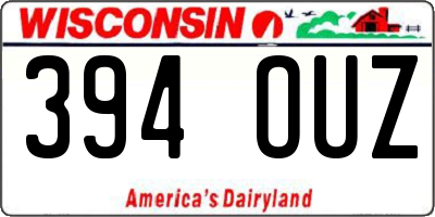WI license plate 394OUZ