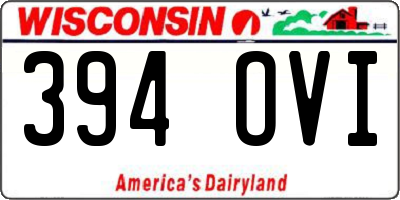 WI license plate 394OVI