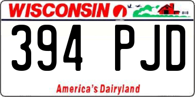 WI license plate 394PJD