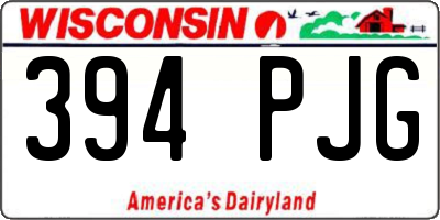 WI license plate 394PJG