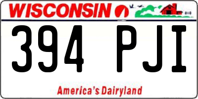 WI license plate 394PJI