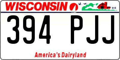 WI license plate 394PJJ