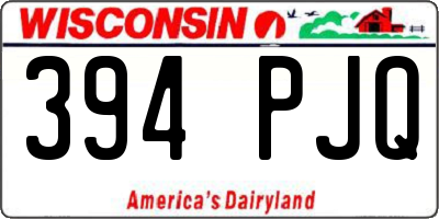 WI license plate 394PJQ