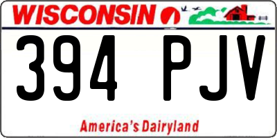 WI license plate 394PJV