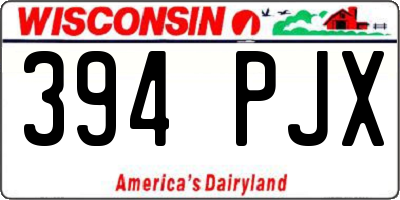 WI license plate 394PJX