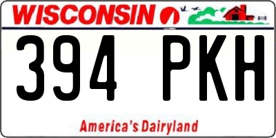 WI license plate 394PKH