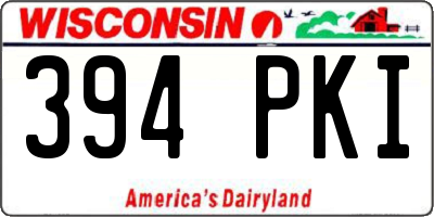 WI license plate 394PKI