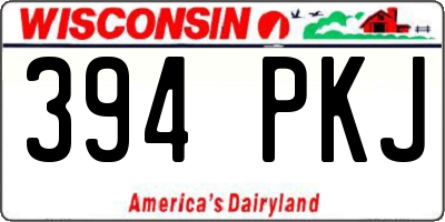 WI license plate 394PKJ