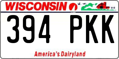 WI license plate 394PKK