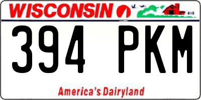 WI license plate 394PKM
