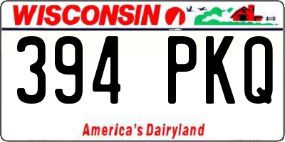 WI license plate 394PKQ