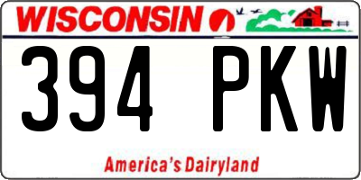 WI license plate 394PKW