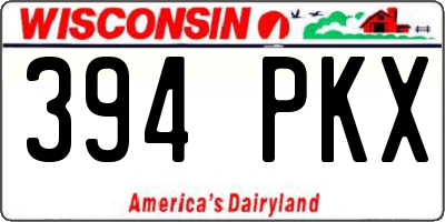 WI license plate 394PKX