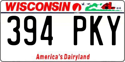WI license plate 394PKY